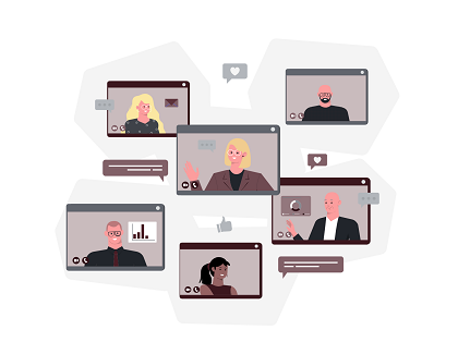 virtual working team